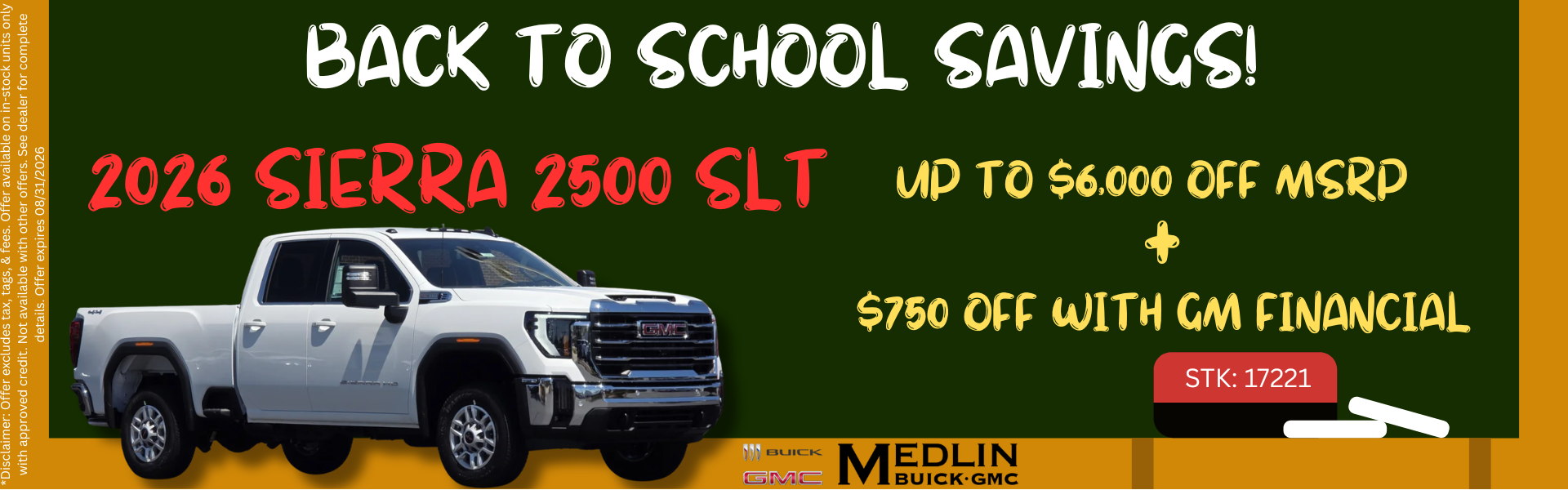 2026 Sierra 2500 SLT - August